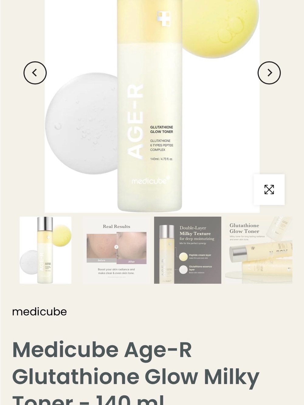 medicube AGE-R Glutathione Glow Toner — Black - Picture 4 of 5